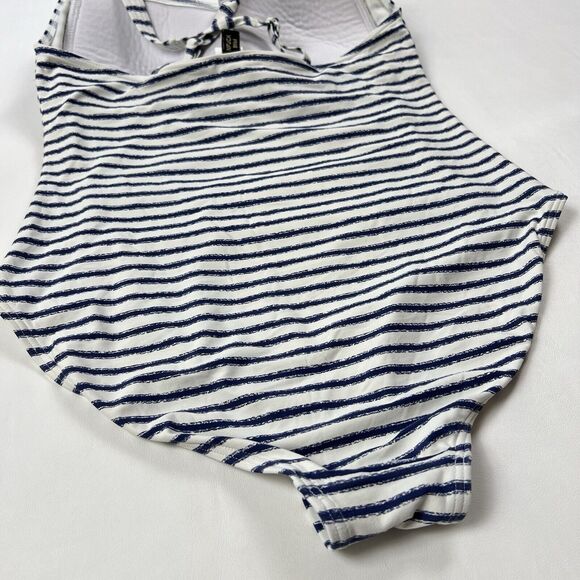 NIPTUCK One Piece Swimsuit Mutli Fit Cup Slimming Ruched Striped Women's US 8 - Picture 7 of 8